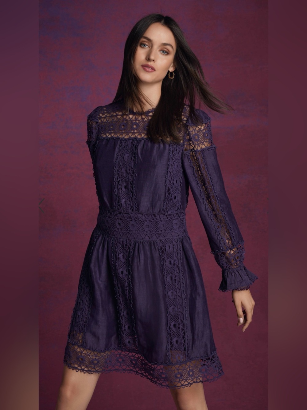 Johnny Was Mitska Lace Mini Dress